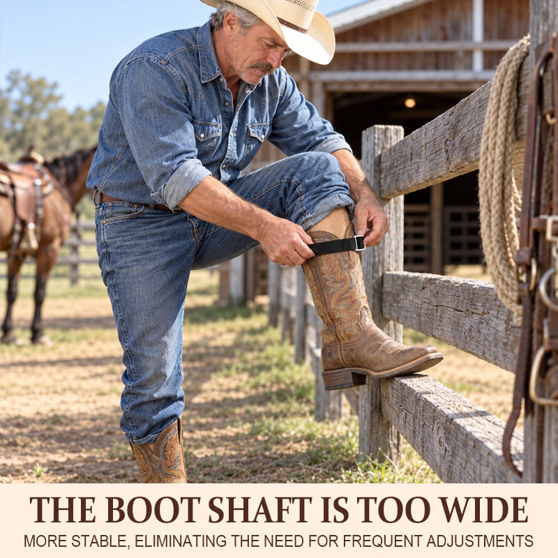 Western Cowboy Boot Straps – Adjustable Hook-and-Loop Boot Shaft Tighteners