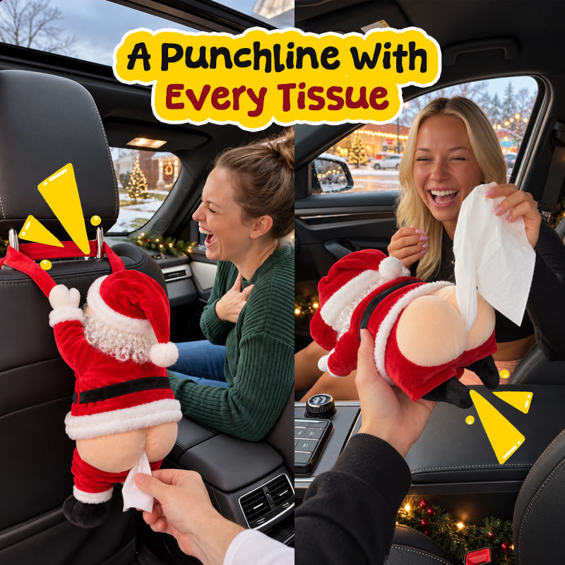 Funny Santa Butt Tissue Box Cover