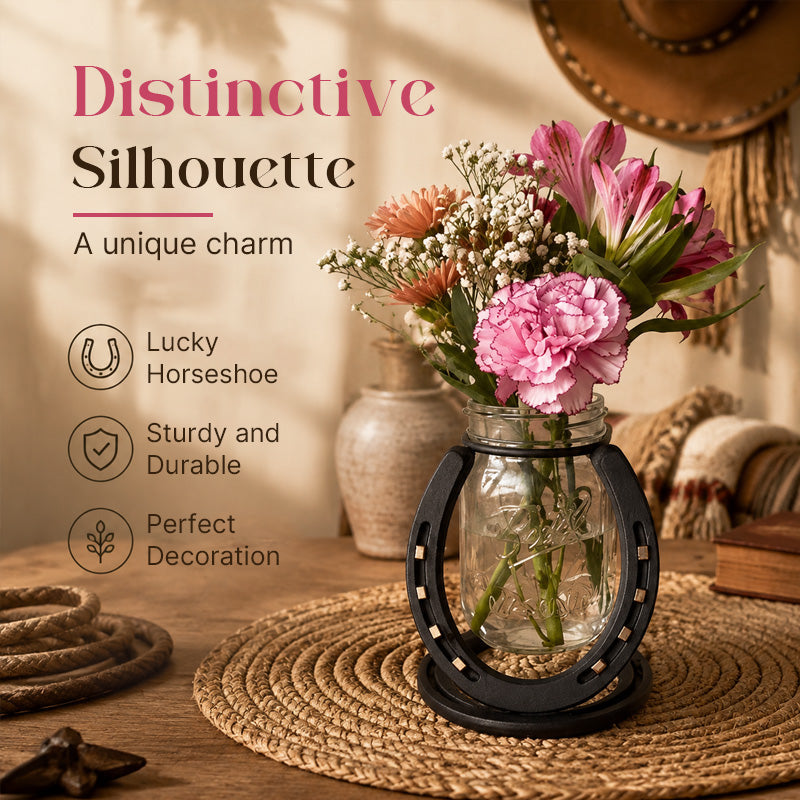Horseshoe-Shaped Floral Vase
