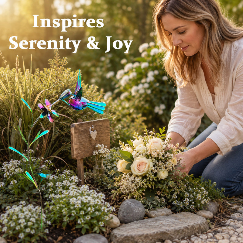 Dazzling Hummingbird Garden Stake