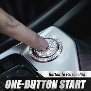 Luxury diamond-encrusted one-button start protection cover