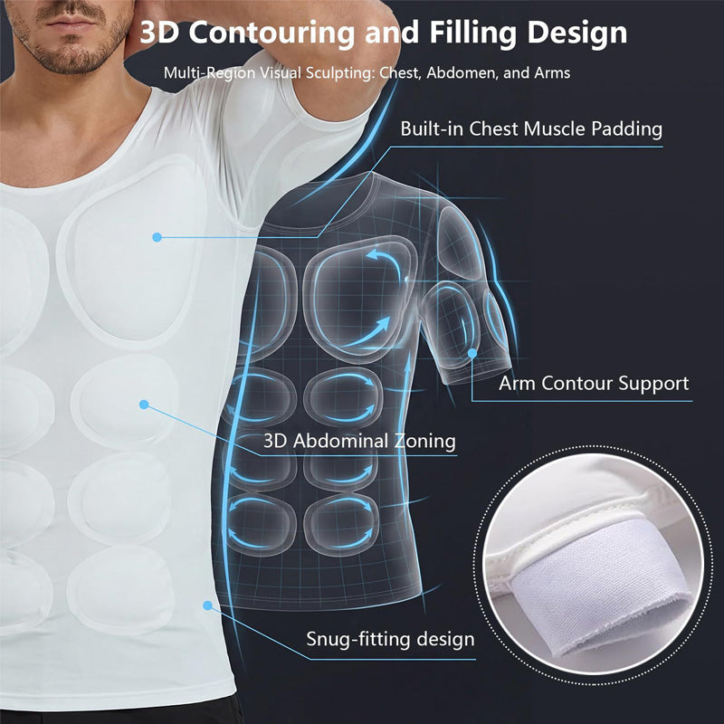 Men's Muscle-Enhancing Shaping T-Shirt