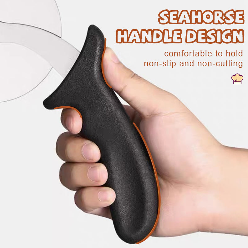 Stainless Steel Seahorse Handle Baking Roller Knife