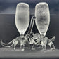 Dinosaur Themed Champagne Glasses