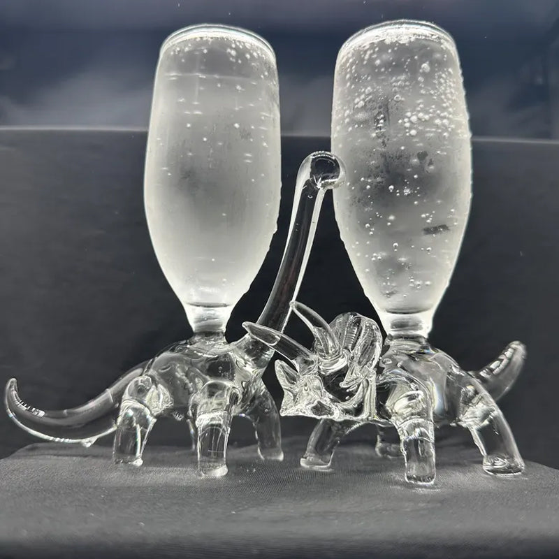 Dinosaur Themed Champagne Glasses