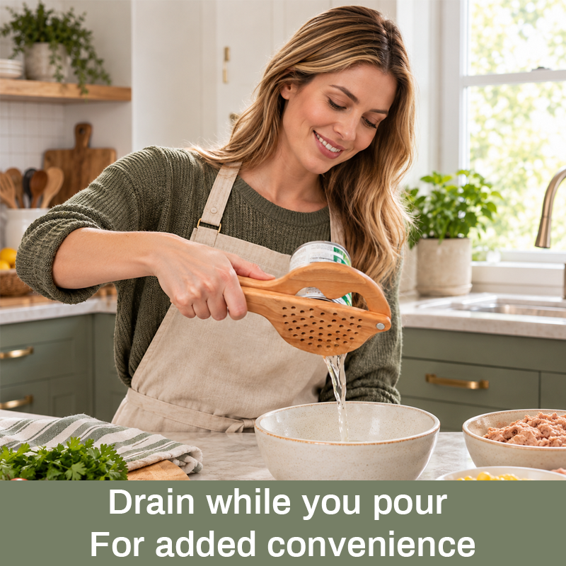 Wooden Can Strainer Clip