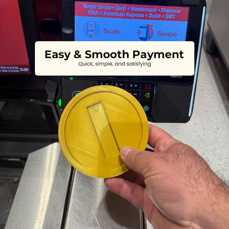 Retro Gold Coin Card Holder