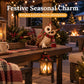Christmas Owl Lantern Figurine