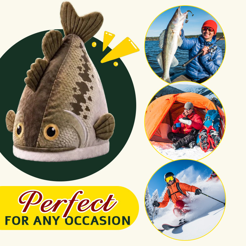 Funny Fish Head Hat – Novelty Fishing Gift for Anglers