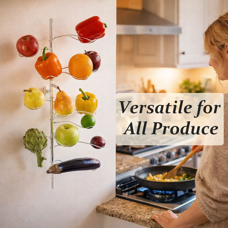 Wall-Mounted Fruit & Vegetable Storage Rack
