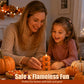🎃 Early Halloween Sale | Stacked Pumpkin LED Candle Light | Spooky Fall Home Decor & Gift