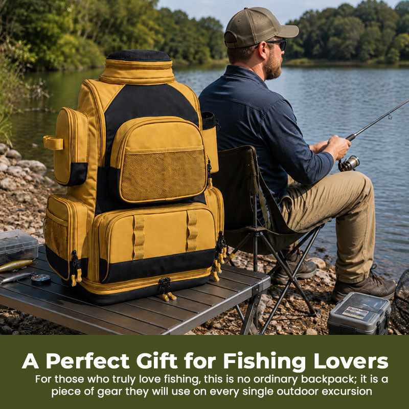 Multi-Pocket Fishing Tackle Backpack for Outdoor🎣🎒✨