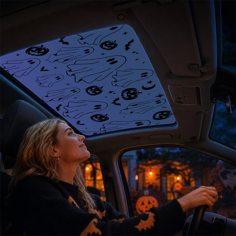 Halloween Ghost & Pumpkin Sunroof Cover