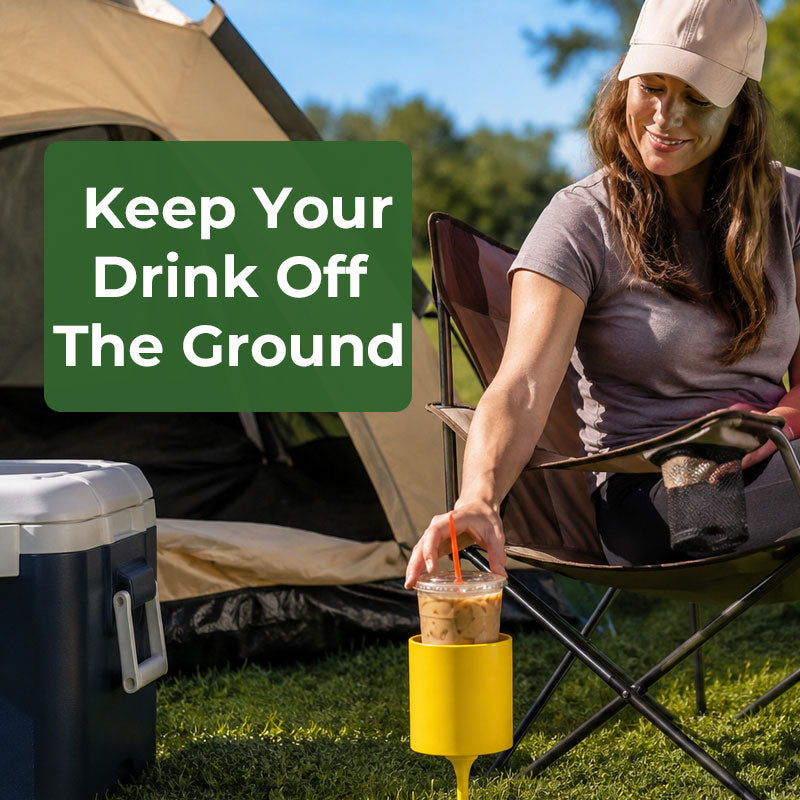 Portable Golf Ground Cup Holder – Drink Holder Stake for Coffee & Beverage Cups