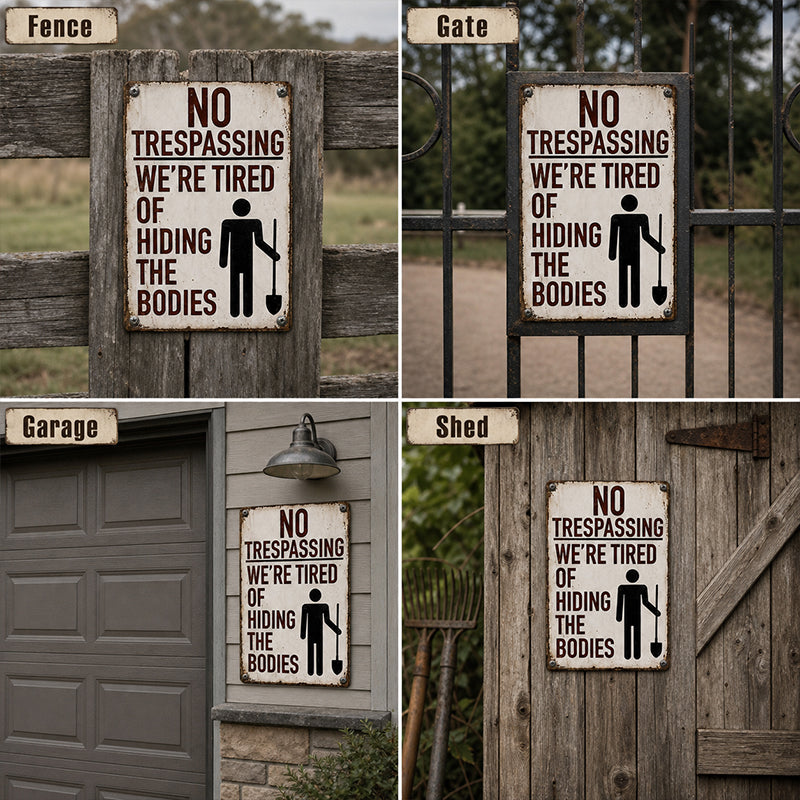 ☠️ No Trespassing Funny Warning Sign