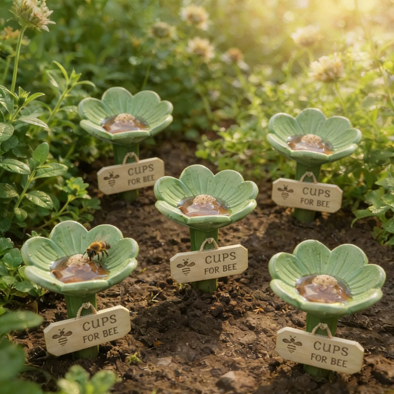 🌸Flower-Shaped Ceramic Bee Watering Station🐝💧
