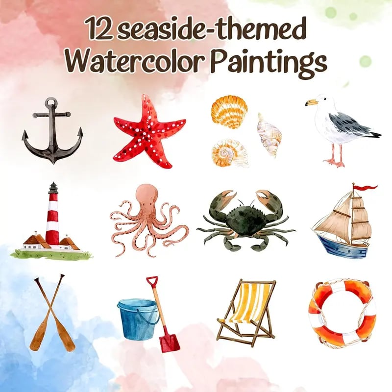 ✍️Beginner Watercolor Paint Set🎨Watercolor Animal Workbook