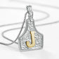 🤠 Letter Pendant CowTag Initial Necklace