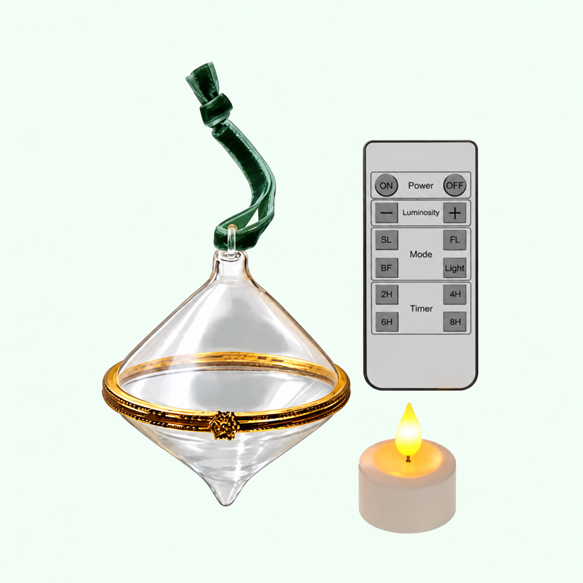 🎄 Vintage Transparent Christmas Tree Ornaments