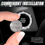 Load image into Gallery viewer, Luxury diamond-encrusted one-button start protection cover
