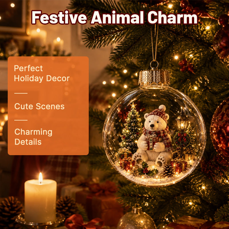 Animal Christmas Crystal Ball