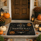 "This Is My Haunted Place – Enter If You Dare" Vintage Halloween Doormat | Spooky Front Door Welcome Mat
