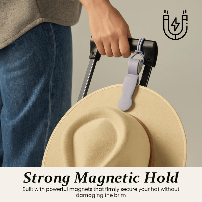 Magnetic Travel Hat Clip | Hands-Free Cap Holder for Bags & Backpacks