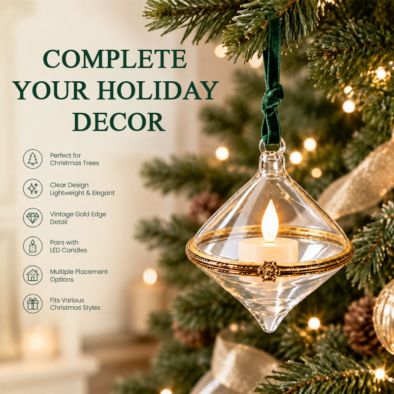🎄 Vintage Transparent Christmas Tree Ornaments