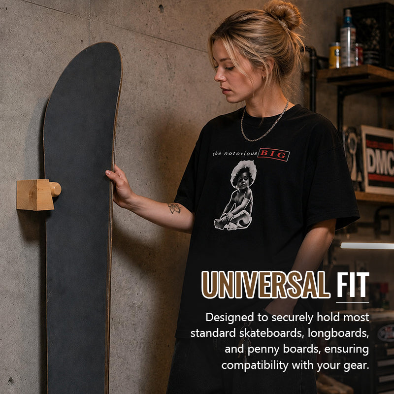 Wooden Skateboard Wall Mount Rack