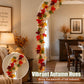 Fall Scenic Decoration Artificial Green Maple Leaf Garland for Halloween & Christmas Wall Hanging