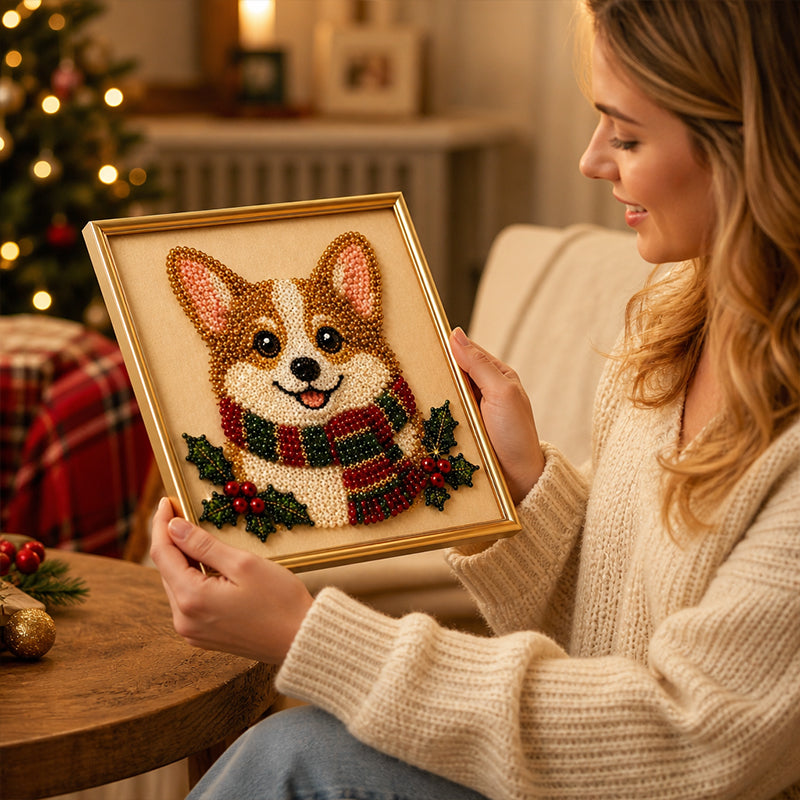 Christmas Cat Pearl Diamond Painting Kit