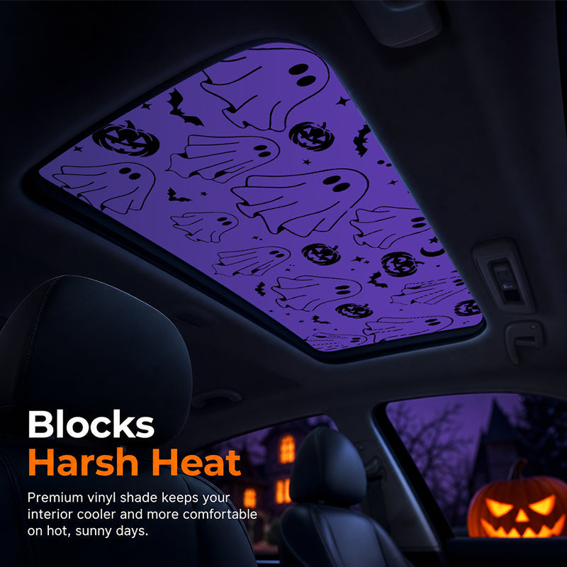 Halloween Ghost & Pumpkin Sunroof Cover