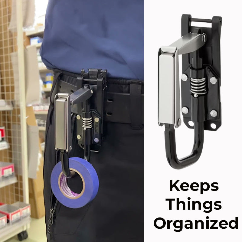 Quick-Release Electrical Tape Holder | Folding Belt Clip for Electricians & Contractors