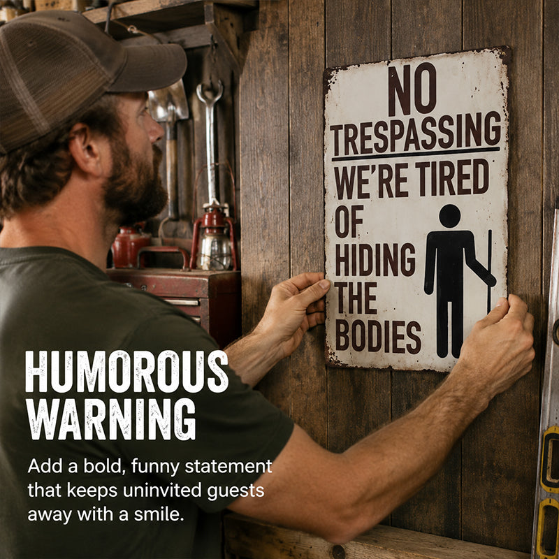 ☠️ No Trespassing Funny Warning Sign