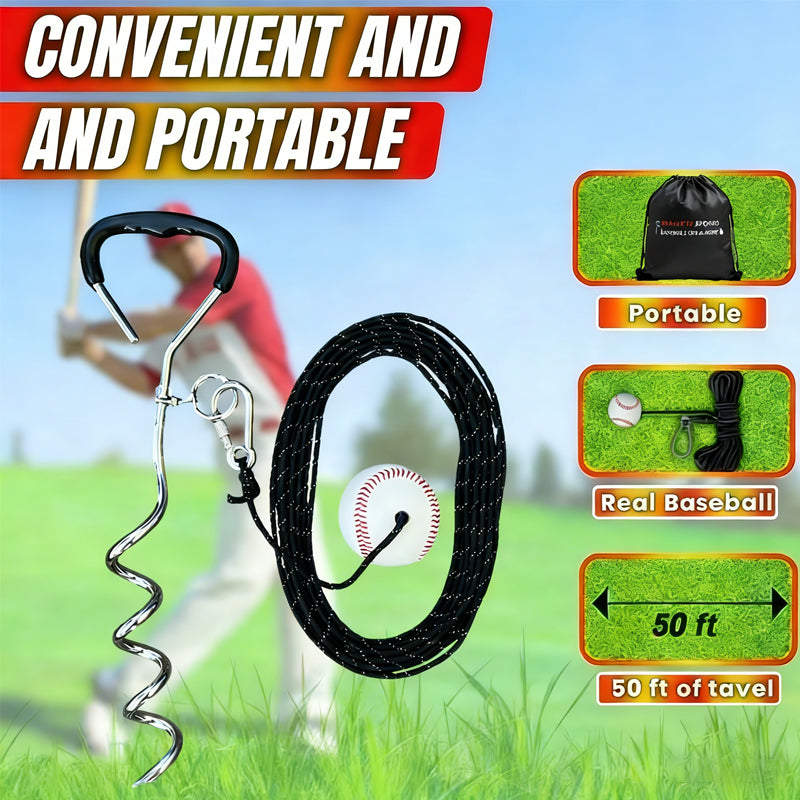 Baseball-on-a-Rope Swing Trainer – Improve Bat Speed, Contact & Power ⚾️🔥