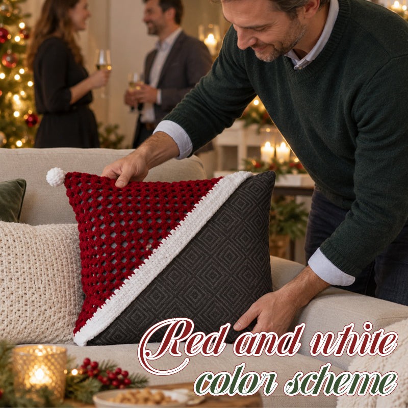 🎄 Christmas Santa Hat Pillow Cover