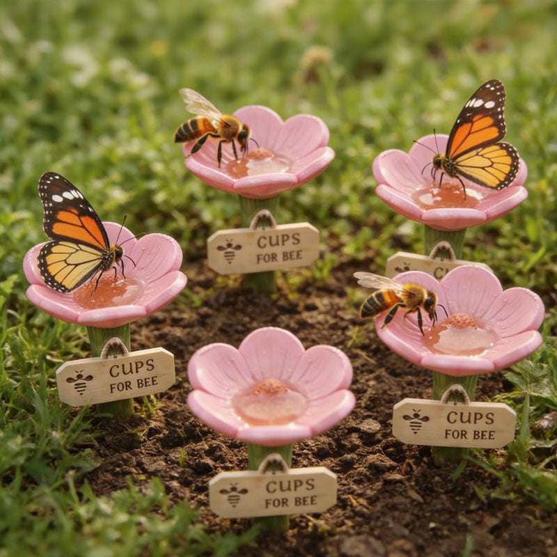 🌸Flower-Shaped Ceramic Bee Watering Station🐝💧