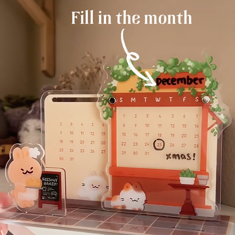 Never expiring calendar standee