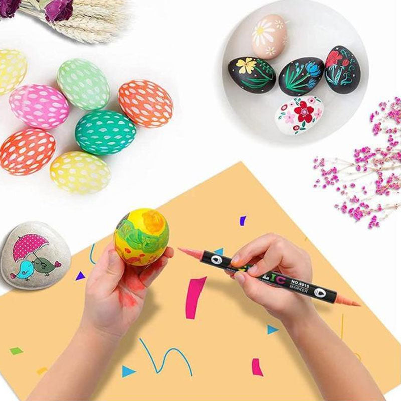 Dual Tip Acrylic Paint Pen Marker - 24/48/72/Colors