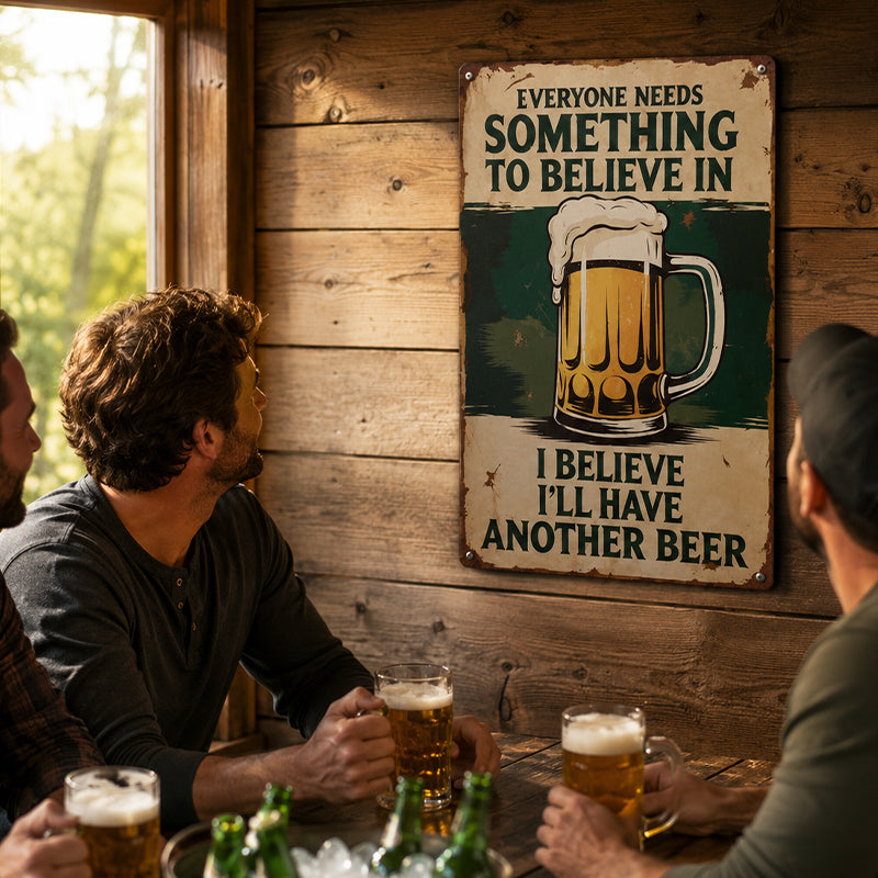 🍺 Everyone Needs Something to Believe In Sign