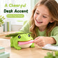 Frog Sticky Note Organizer with Drawing Stencils & Pen Holder