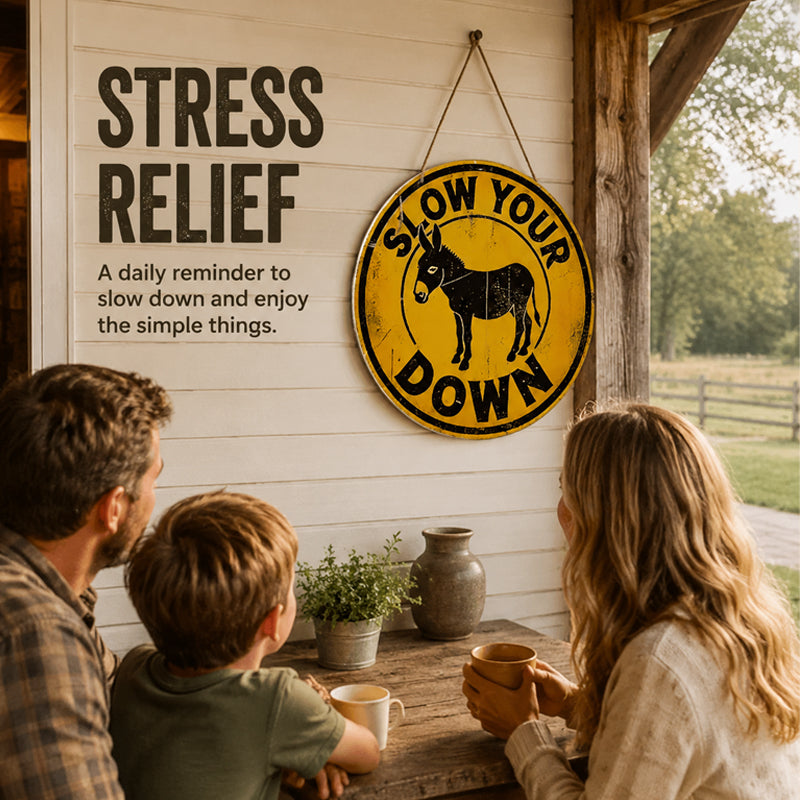 Slow Your Down Round Sign
