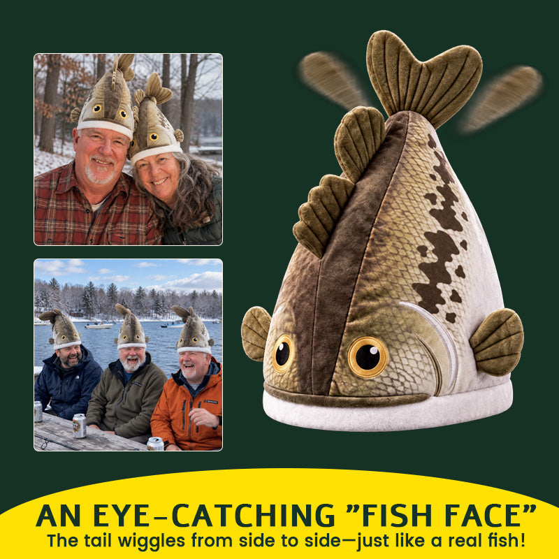 Funny Fish Head Hat – Novelty Fishing Gift for Anglers