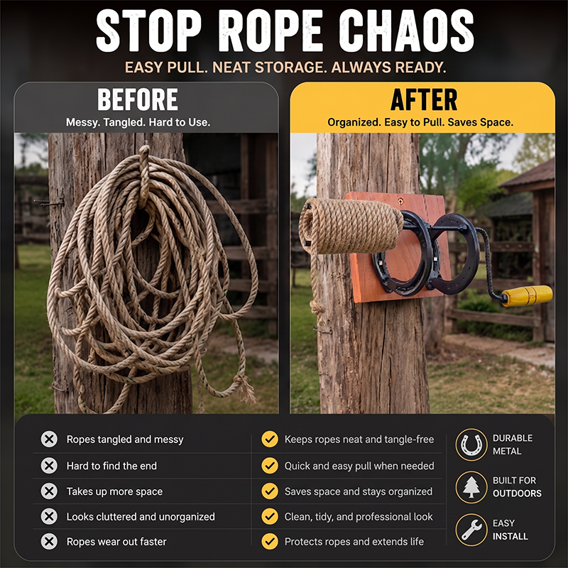 🤠 Horseshoe Rope Organizer