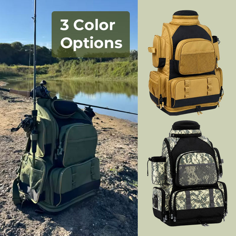 Multi-Pocket Fishing Tackle Backpack for Outdoor🎣🎒✨