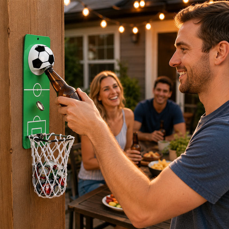 Slam Dunk Bottle Opener with Cap Catcher