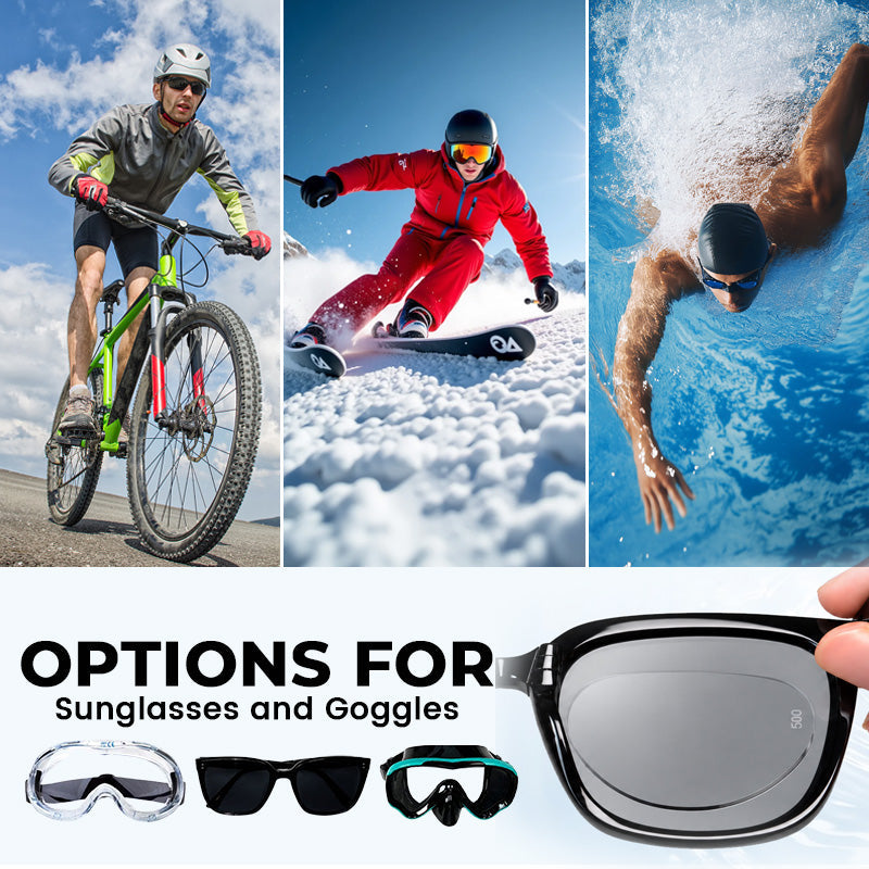 Stick-On Lens Inserts for Nearsightedness and Reading Glasses