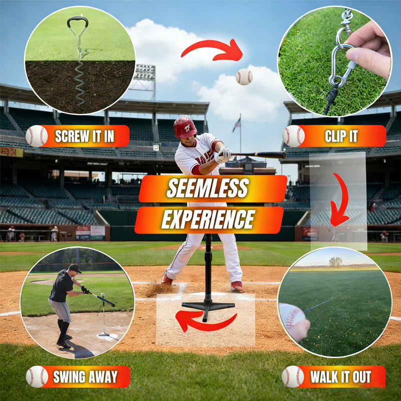 Baseball-on-a-Rope Swing Trainer – Improve Bat Speed, Contact & Power ⚾️🔥