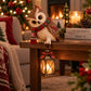 Christmas Owl Lantern Figurine