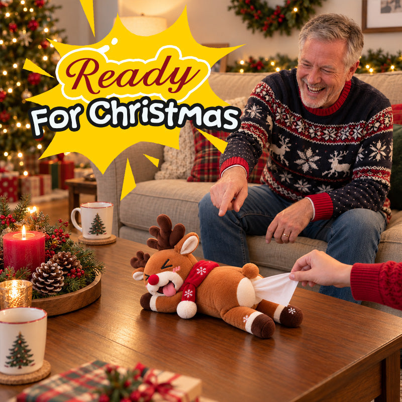 Funny Christmas Reindeer Tissue Holder